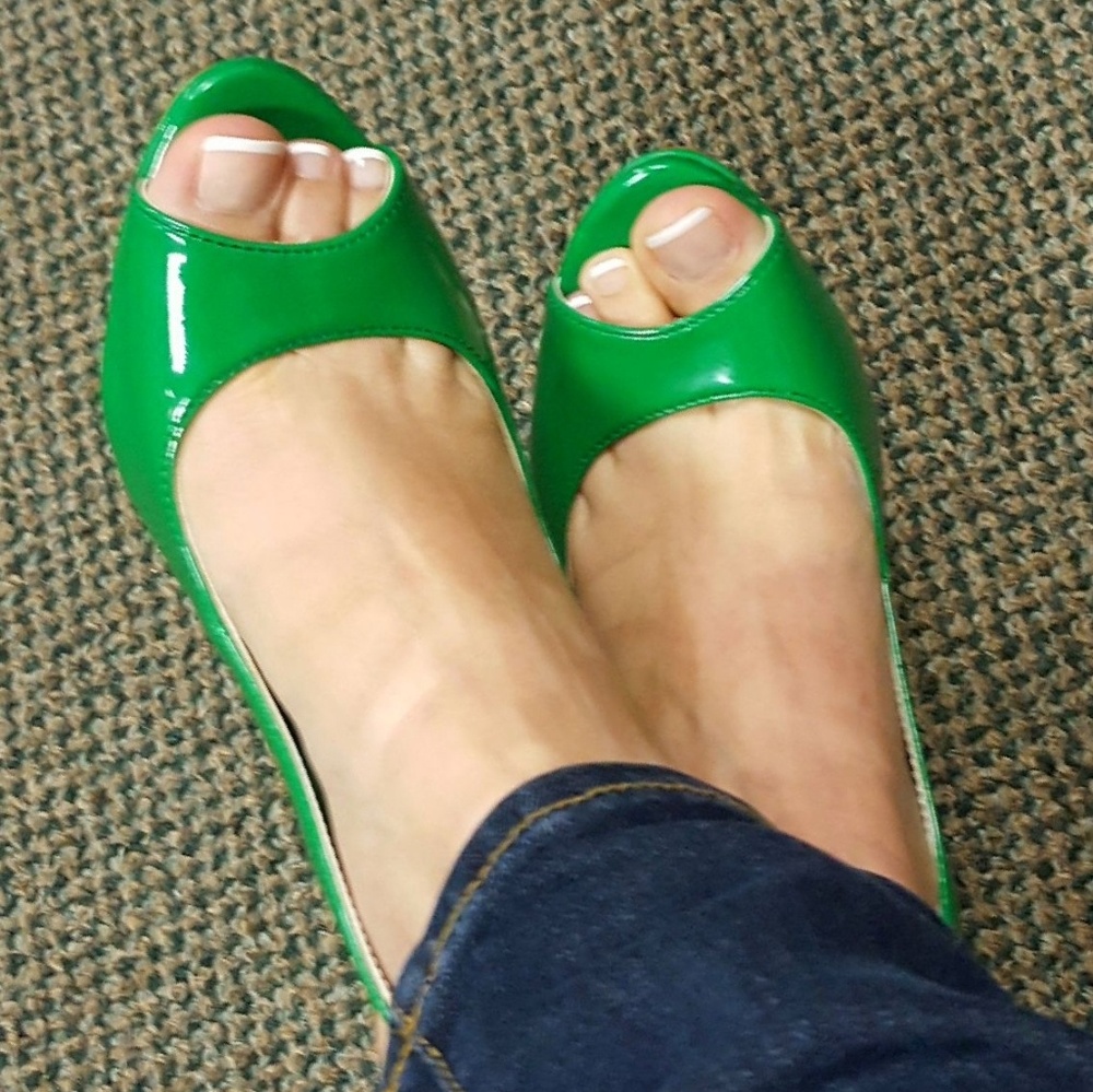 Green sandals